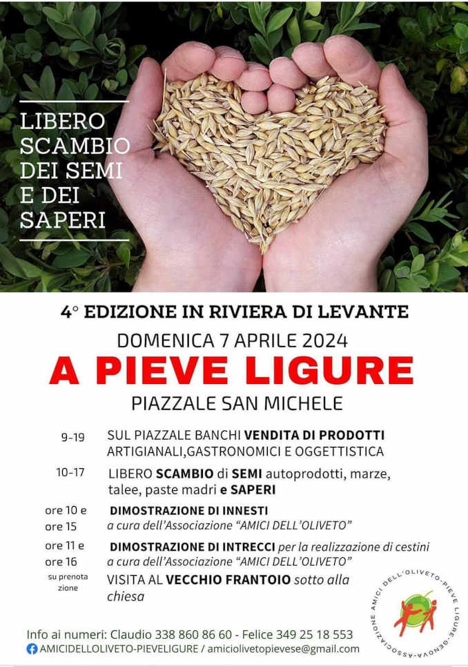 Libero scambio dei semi e dei saperi a Pieve Ligure @ PIEVE LIGURE (GE)
