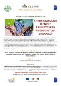 Corso di formazione online gratuito: Vitivinicoltura Bio Verona