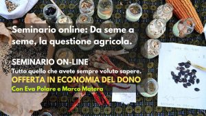 Seminario online: Da seme a seme, la questione agricola @ WEB