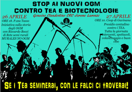 Stop ai nuovi OGM - Iniziativa sulla storia degli OGM con Riccardo Bocci di Rete semi rurali @ FIRENZE